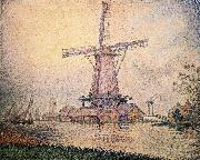 Paul Signac Dutch Mill at Edam oil